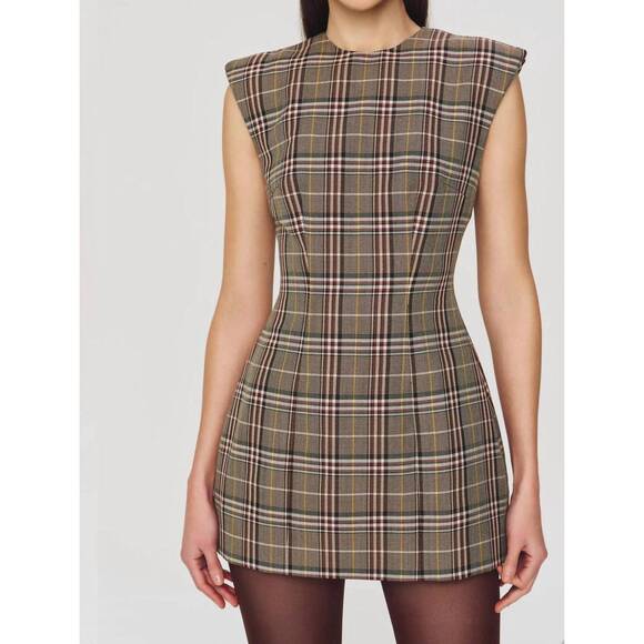 NEW RONNY KOBO wolverton fit-and-flare dress in brown - Picture 4 of 4